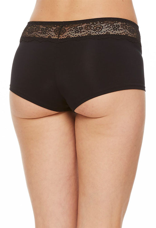 MONTELLE BODYBLISS BREEZE COLLECTION BOYSHORT IN BLACK