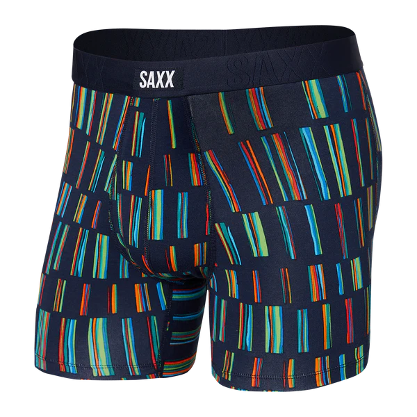 SAXX UNDERCOVER COTTON Boxer Brief / Sticks & Stripes- Navy