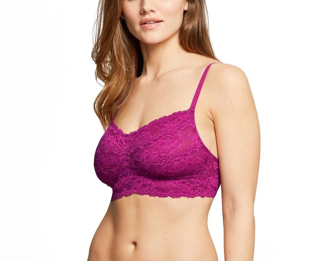 MONTELLE 9334 CUP-SIZED LACE BRALETTE IN DARK ORCHID