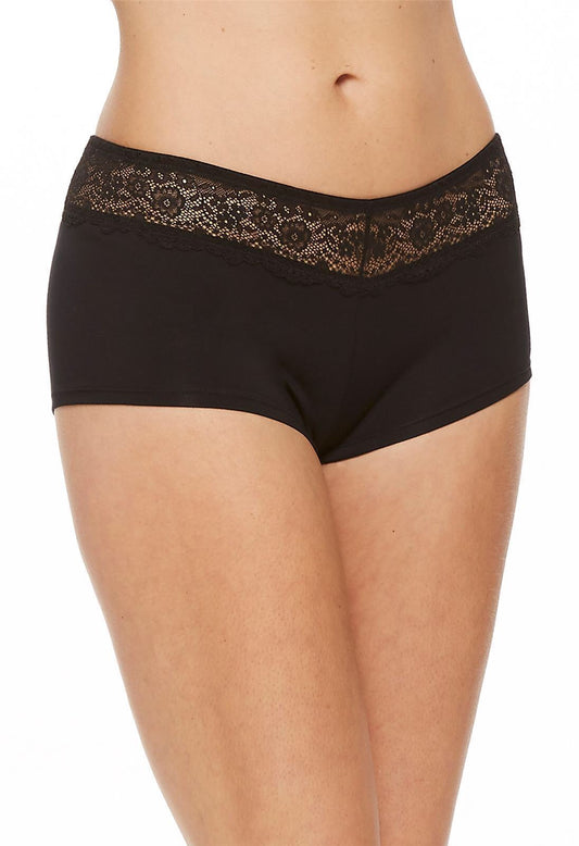 MONTELLE BODYBLISS BREEZE COLLECTION BOYSHORT IN BLACK