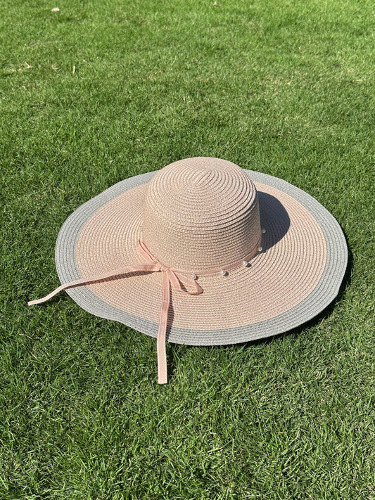 Sunhat with Pearl Trim