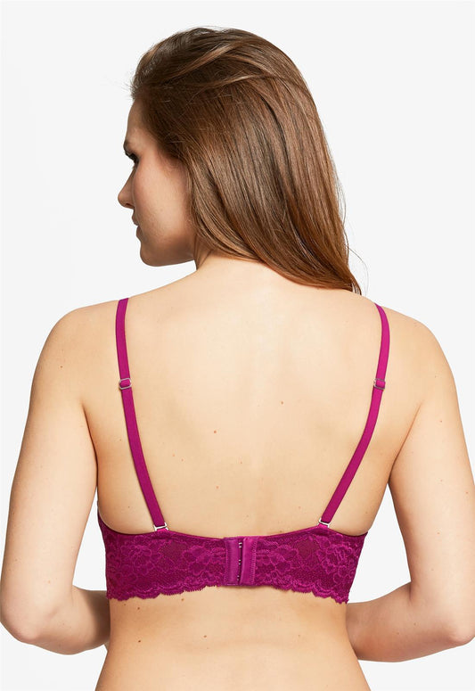 MONTELLE 9334 CUP-SIZED LACE BRALETTE IN DARK ORCHID