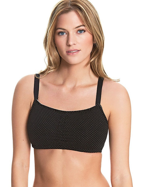 Royce Blossom Wire-Free Adjustable Bra Black/White Dots