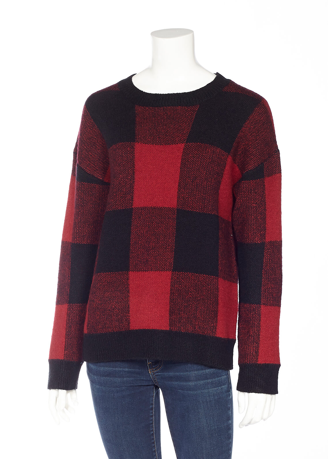 SALE Red Plaid Sweater