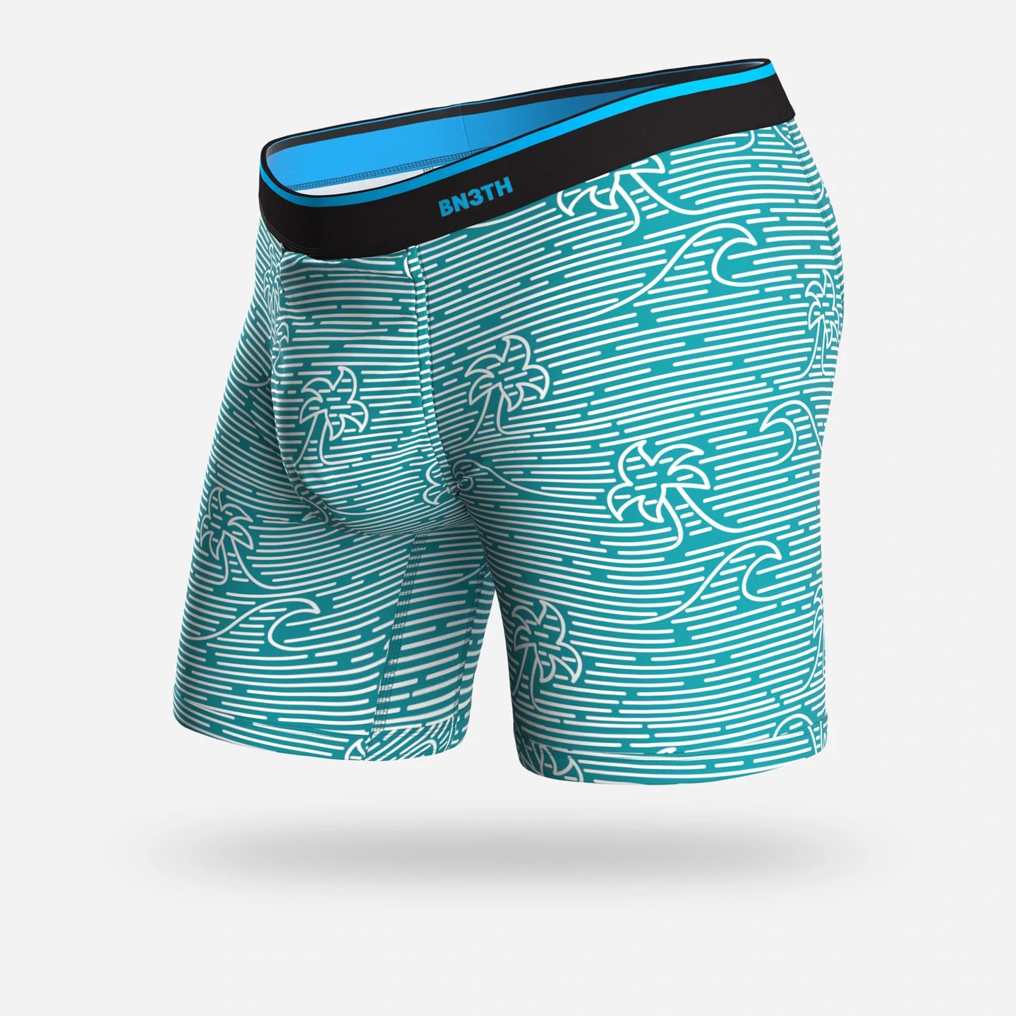 BN3TH BOXER BRIEF IN LINEAR WAVE TURQUOISE