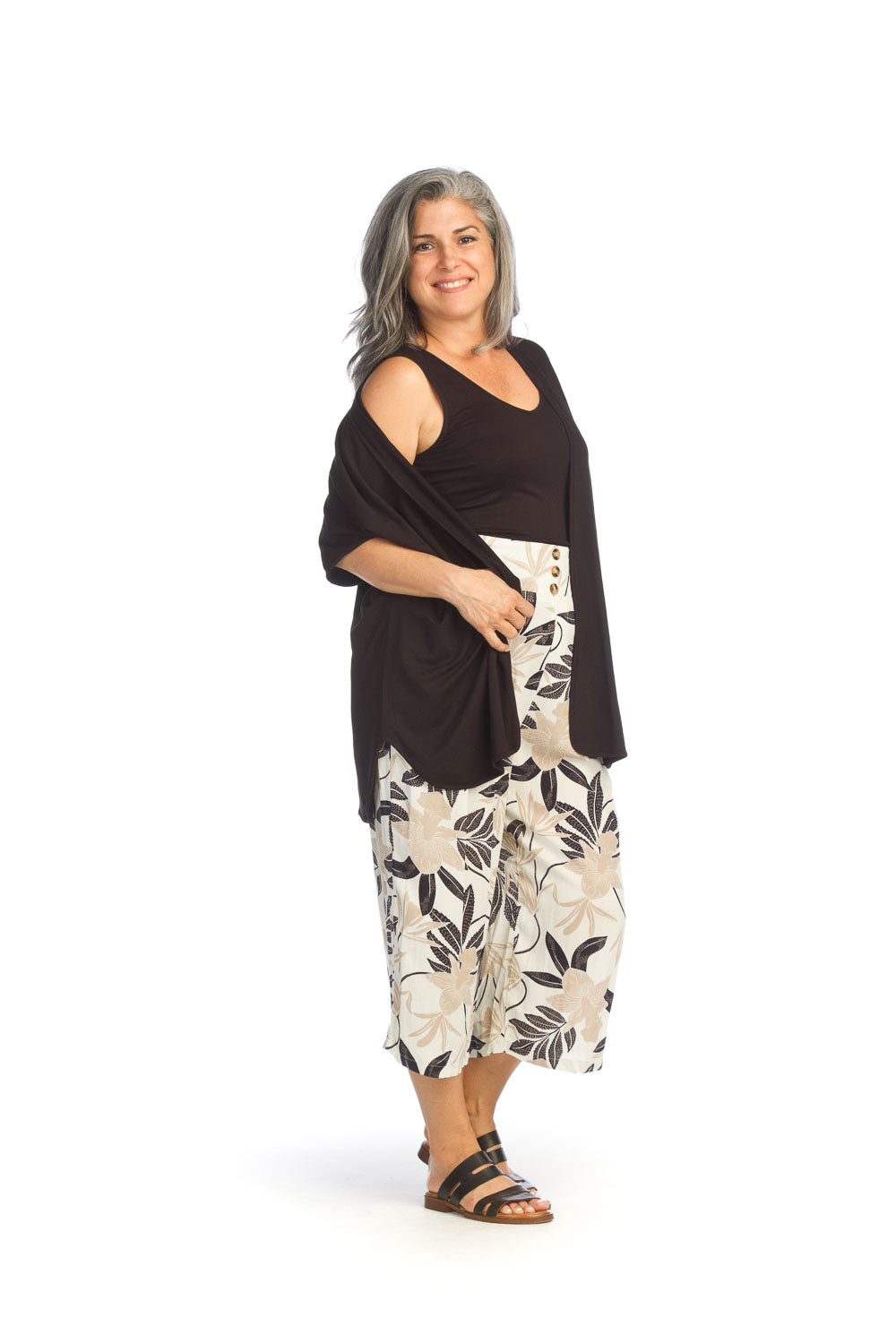 Papillon PT14012 Black Bamboo Stretchy Coverup