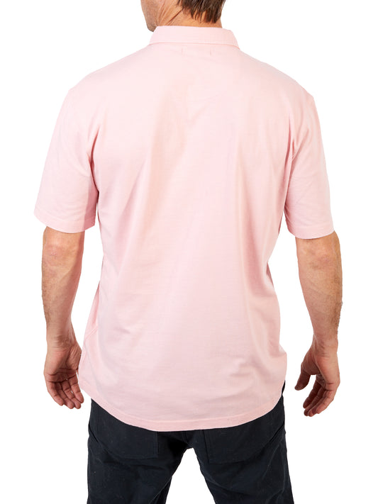 Silver Men's Pink Polo Shirt
