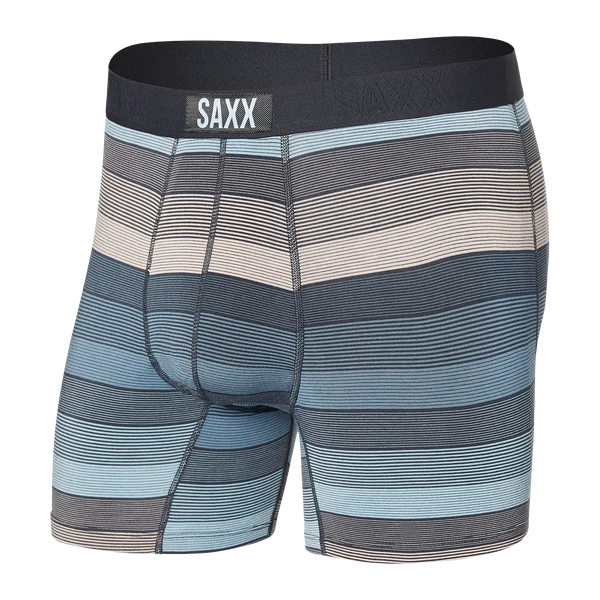 SAXX VIBE Super Soft  Boxer Brief / Hazy Stripe- Washed Blue
