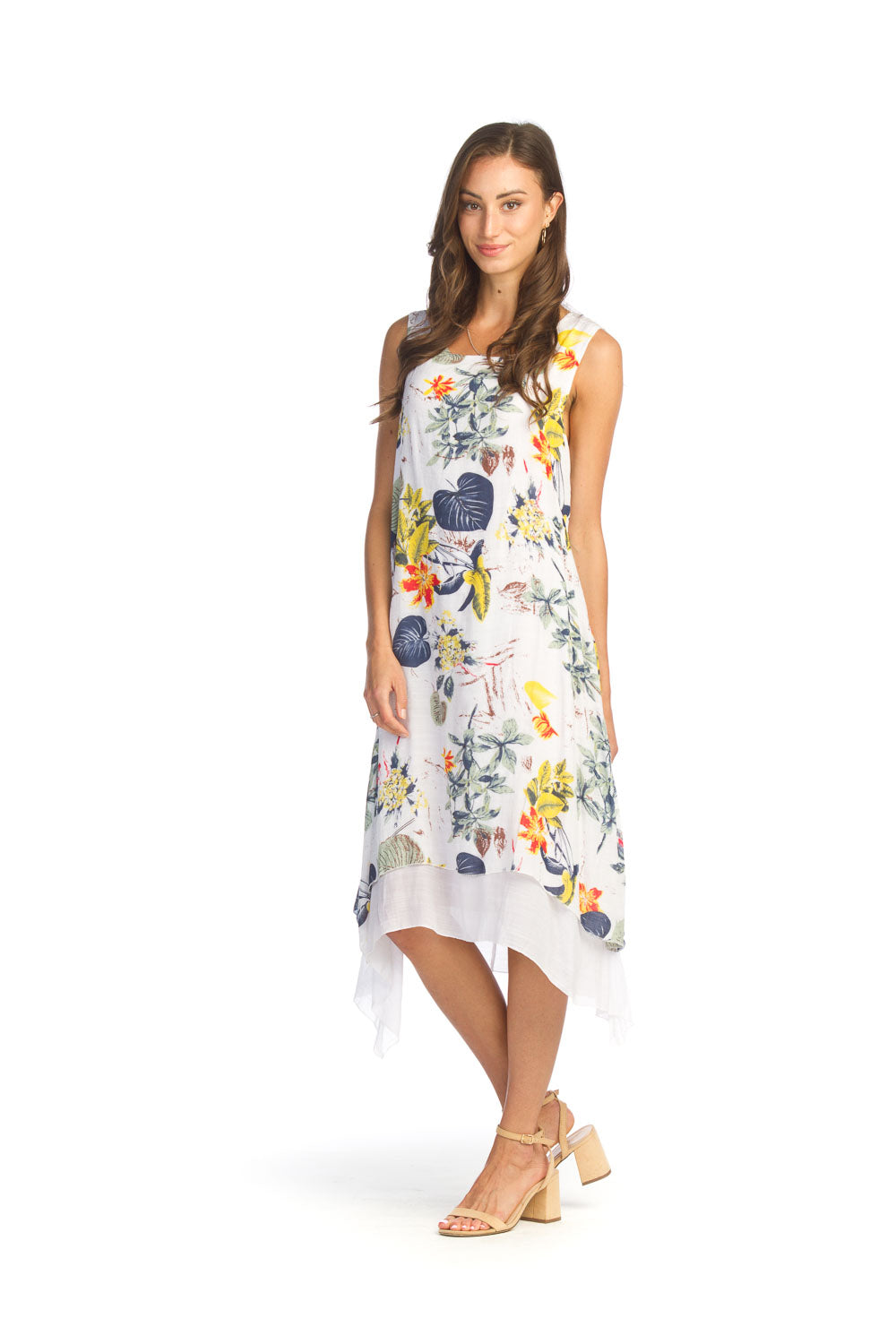 SALE Papillon PD14587 Multi Floral Layered Dress