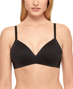 SALE Foundation Black Wire Free T-Shirt Bra with Lace