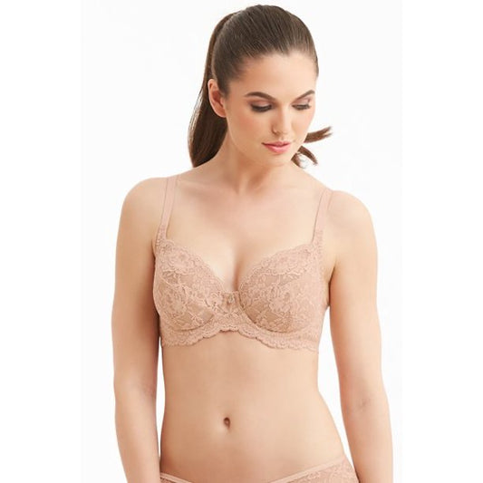 MONTELLE 9323 DIVINE LACE FULL COVERAGE BRA IN SAND