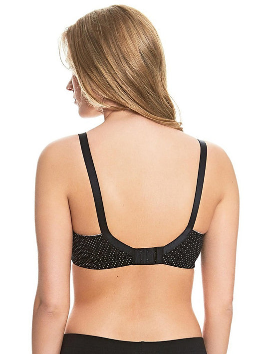 Royce Blossom Wire-Free Adjustable Bra Black/White Dots