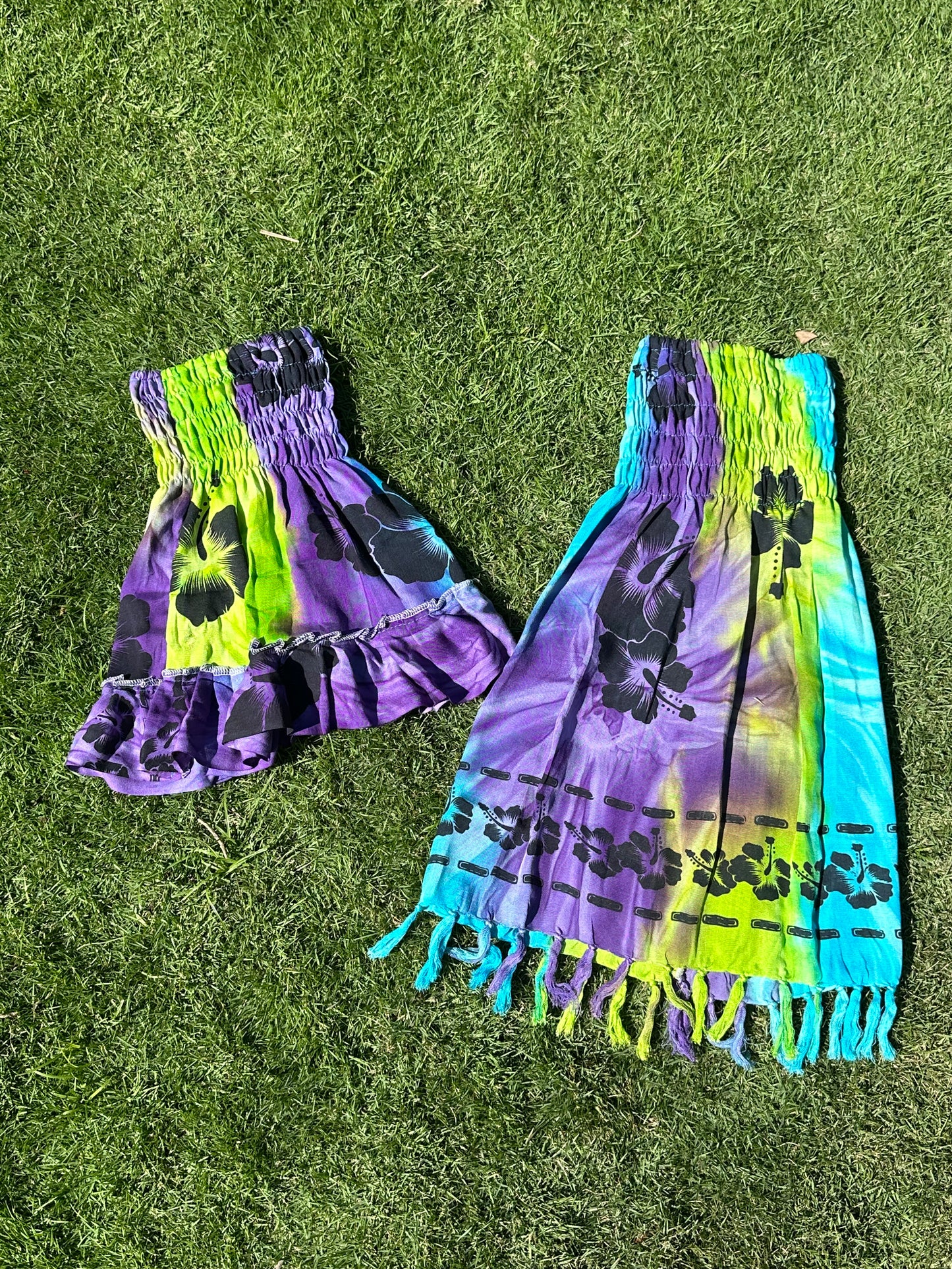 Youth Tropical Purple/Teal Sundress