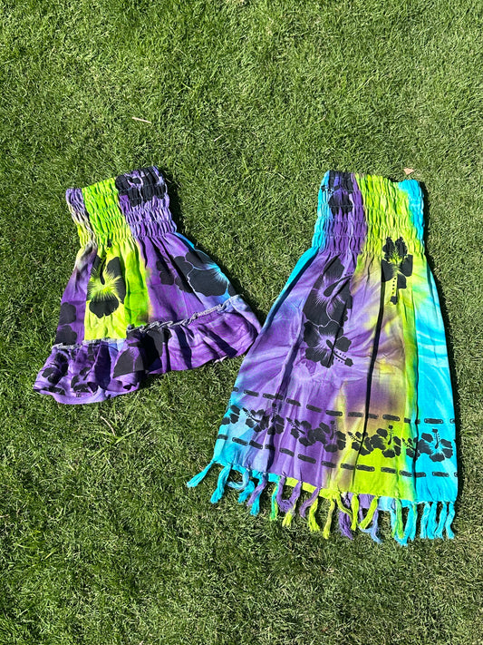 Youth Tropical Purple/Teal Sundress
