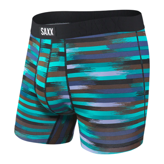 SAXX UNDERCOVER Cotton Boxer Brief in Black Reflective Stripe