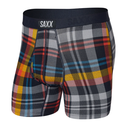 SAXX ULTRA Super Soft Boxer Brief / Multi Free Fall Plaid