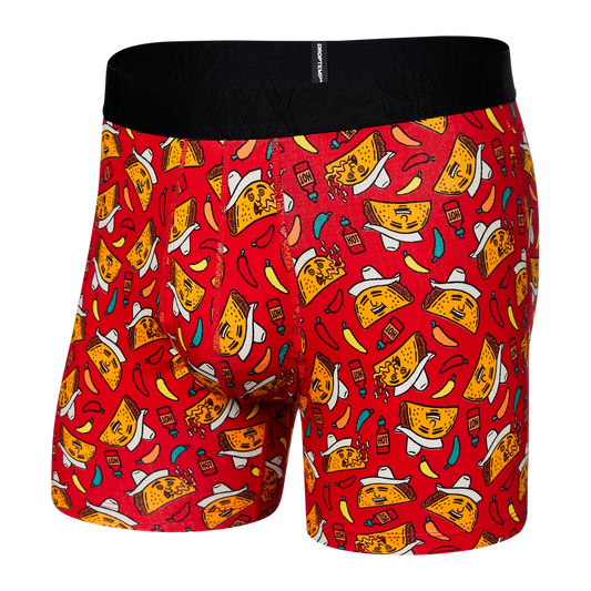 SAXX DROPTEMP™ COOLING COTTON Boxer Brief / Tacqueria- Red